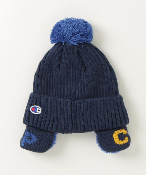 Champion(チャンピオン)の「champion kids / リブ耳付きワッチ / 438-0065(ニットキャップ/ビーニー・キッズ・グリーン/ネイビー/ブラック/ブルー・FREE)」の5枚目の写真