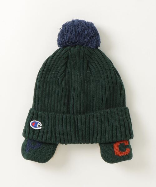 Champion(チャンピオン)の「champion kids / リブ耳付きワッチ / 438-0065(ニットキャップ/ビーニー・キッズ・グリーン/ネイビー/ブラック/ブルー・FREE)」の6枚目の写真