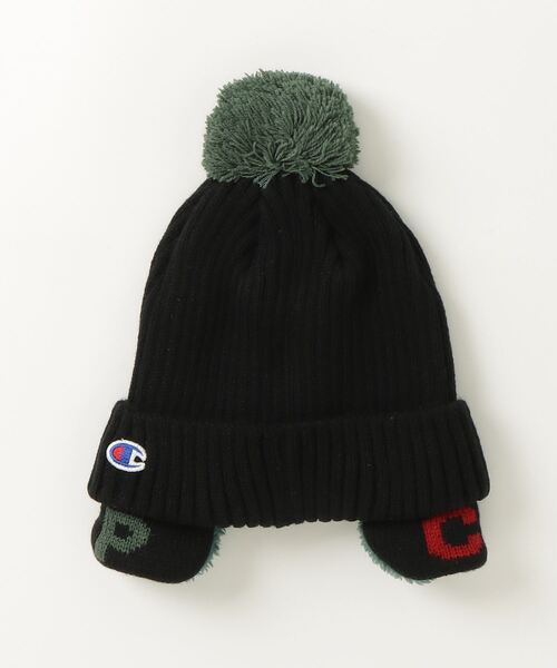 Champion(チャンピオン)の「champion kids / リブ耳付きワッチ / 438-0065(ニットキャップ/ビーニー・キッズ・グリーン/ネイビー/ブラック/ブルー・FREE)」の7枚目の写真