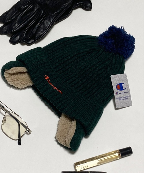 Champion(チャンピオン)の「champion kids / リブ耳付きワッチ / 438-0065(ニットキャップ/ビーニー・キッズ・グリーン/ネイビー/ブラック/ブルー・FREE)」の9枚目の写真