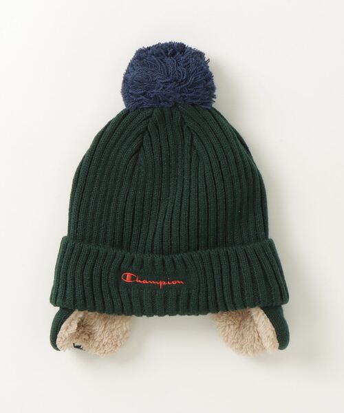Champion(チャンピオン)の「champion kids / リブ耳付きワッチ / 438-0065(ニットキャップ/ビーニー・キッズ・グリーン/ネイビー/ブラック/ブルー・FREE)」の11枚目の写真