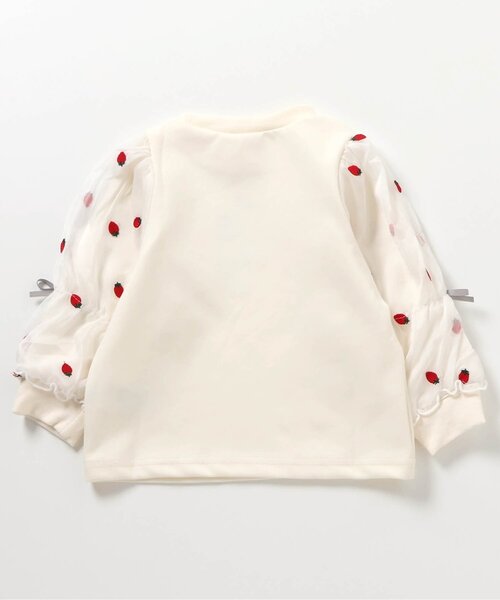 apres les cours（アプレレクール）の「【WEB限定/ジュニア対応】3柄シアースリーブトップス（Tシャツ/カットソー・キッズ・アイボリー/クリーム/ブラック/グレー・80/100/140/130/120/110/90）」の20枚目の写真