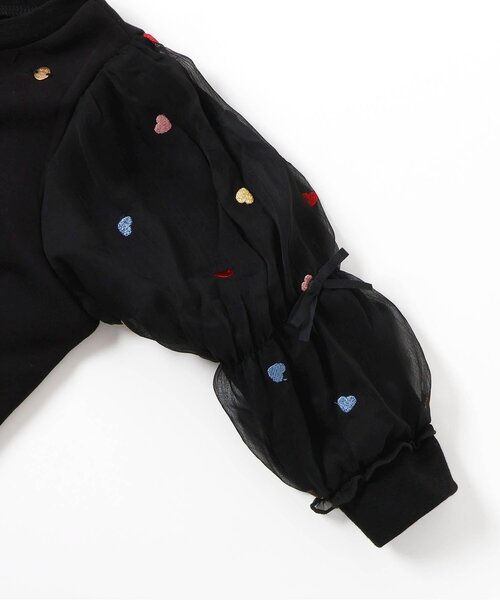 apres les cours（アプレレクール）の「【WEB限定/ジュニア対応】3柄シアースリーブトップス（Tシャツ/カットソー・キッズ・アイボリー/クリーム/ブラック/グレー・80/100/140/130/120/110/90）」の21枚目の写真