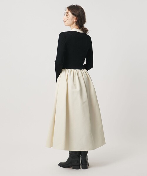 UNITED ARROWS（ユナイテッドアローズ）の「フィット ＆ フレア ポロワンピース（ワンピース・レディース・ブラック/ネイビー・FREE）」の7枚目の写真