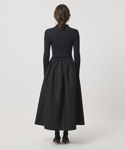 UNITED ARROWS（ユナイテッドアローズ）の「フィット ＆ フレア ポロワンピース（ワンピース・レディース・ブラック/ネイビー・FREE）」の10枚目の写真