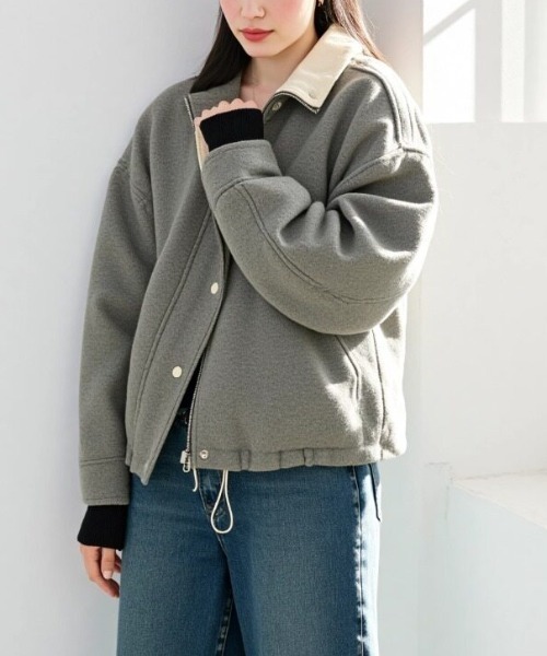 cammie(キャミー)の「ゆったりコーチジャケット(その他アウター・レディース・グレー/ネイビー・M/L)」の5枚目の写真