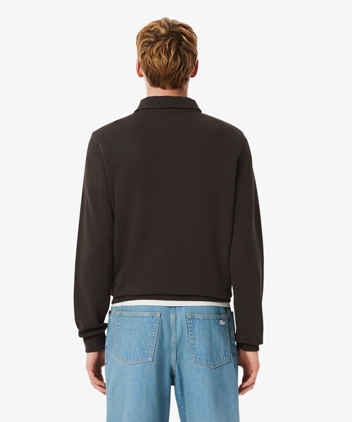 LACOSTE（ラコステ）の「コットンニットロングスリーブポロシャツ（ニット/セーター・メンズ・ダークブラウン/オフホワイト・2/3/5/4）」の14枚目の写真