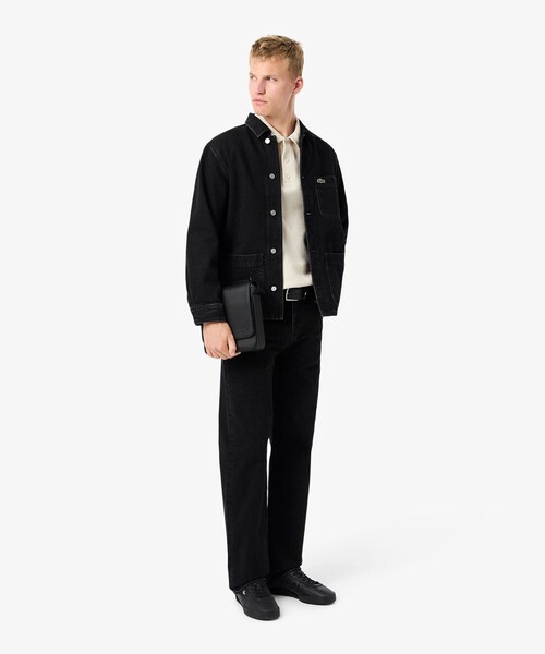 LACOSTE（ラコステ）の「コットンニットロングスリーブポロシャツ（ニット/セーター・メンズ・ダークブラウン/オフホワイト・2/3/5/4）」の22枚目の写真