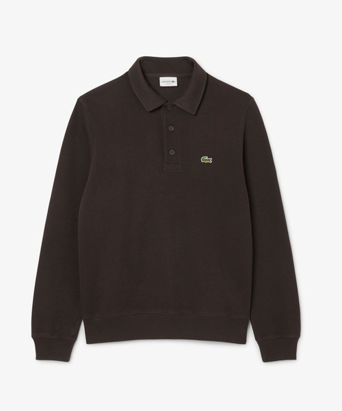 LACOSTE（ラコステ）の「コットンニットロングスリーブポロシャツ（ニット/セーター・メンズ・ダークブラウン/オフホワイト・2/3/5/4）」の5枚目の写真