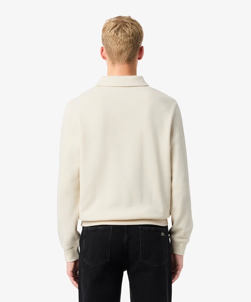 LACOSTE（ラコステ）の「コットンニットロングスリーブポロシャツ（ニット/セーター・メンズ・ダークブラウン/オフホワイト・2/3/5/4）」の9枚目の写真