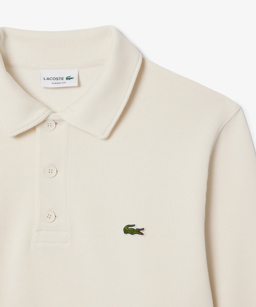 LACOSTE（ラコステ）の「コットンニットロングスリーブポロシャツ（ニット/セーター・メンズ・ダークブラウン/オフホワイト・2/3/5/4）」の11枚目の写真
