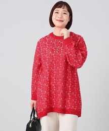 MB mint breeze（エムビーミントブリーズ）の「【L～6L 大きいサイズ】針抜きジャガードニットチュニック（チュニック）」