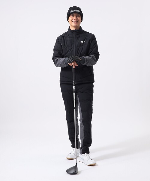 BEAMS GOLF(ビームスゴルフ)の「ORANGE LABEL / レオフィール(R) 切り替え 中綿ブルゾン(撥水)(ブルゾン・メンズ・ブラック/ネイビー・MEDIUM/SMALL/X-LARGE/LARGE)」の4枚目の写真