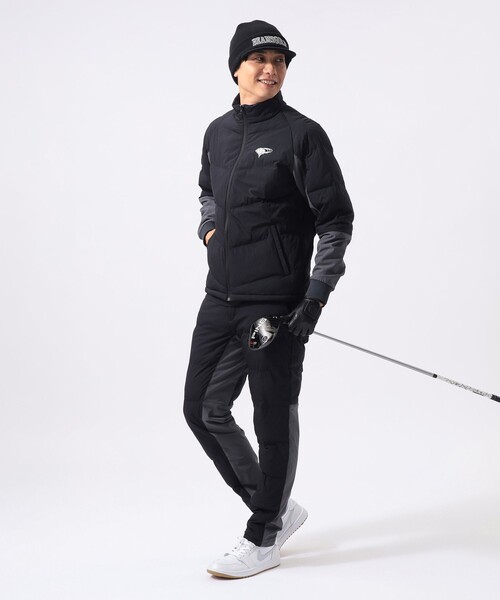 BEAMS GOLF(ビームスゴルフ)の「ORANGE LABEL / レオフィール(R) 切り替え 中綿ブルゾン(撥水)(ブルゾン・メンズ・ブラック/ネイビー・MEDIUM/SMALL/X-LARGE/LARGE)」の5枚目の写真