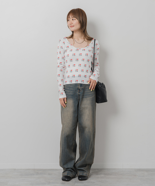 MILLER（ミラー）の「Miller × JOINT WORKS 2WAY プルオーバー（Tシャツ/カットソー・レディース・ホワイト/カーキ・FREE）」の7枚目の写真
