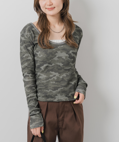 MILLER（ミラー）の「Miller × JOINT WORKS 2WAY プルオーバー（Tシャツ/カットソー・レディース・ホワイト/カーキ・FREE）」の16枚目の写真