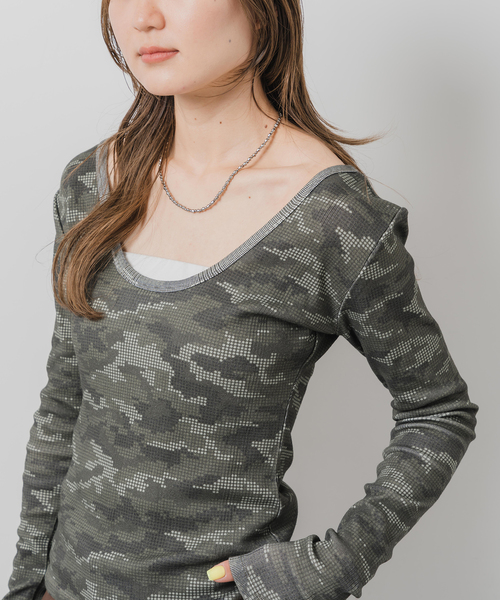 MILLER（ミラー）の「Miller × JOINT WORKS 2WAY プルオーバー（Tシャツ/カットソー・レディース・ホワイト/カーキ・FREE）」の21枚目の写真