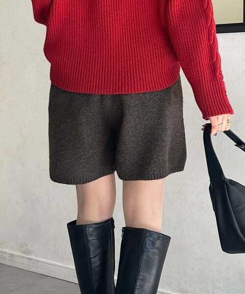 Thevon(ゼボン)の「ニットショートパンツ(その他パンツ・レディース・ブラウン/ブラック・FREE)」の14枚目の写真