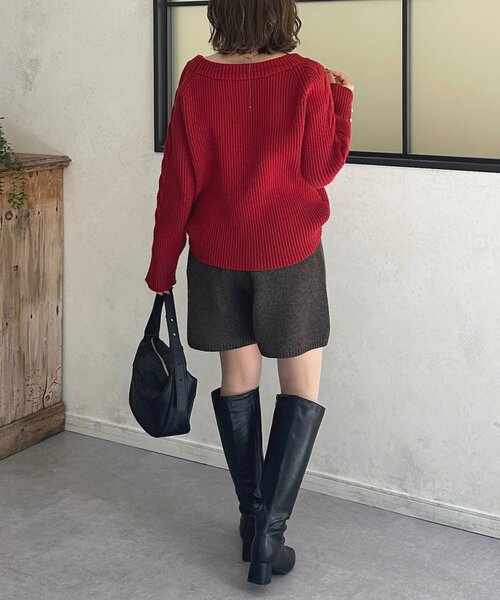 Thevon(ゼボン)の「ニットショートパンツ(その他パンツ・レディース・ブラウン/ブラック・FREE)」の18枚目の写真