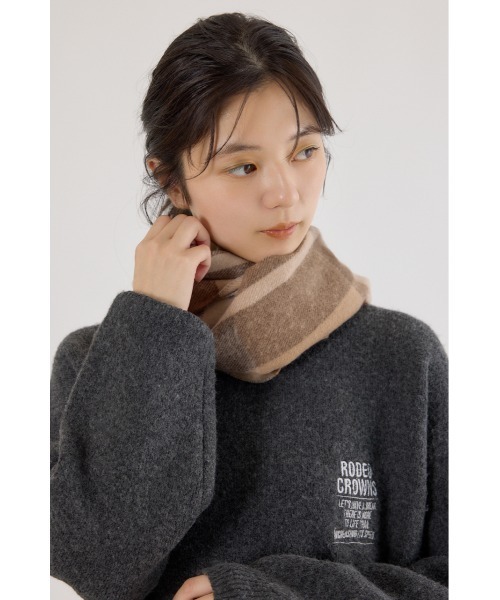 RODEO CROWNS WIDE BOWL（ロデオクラウンズワイドボウル）の「チェックマフラー（マフラー・レディース・レッド系その他/ブラック系その他/ベージュ系その他・FREE）」の8枚目の写真