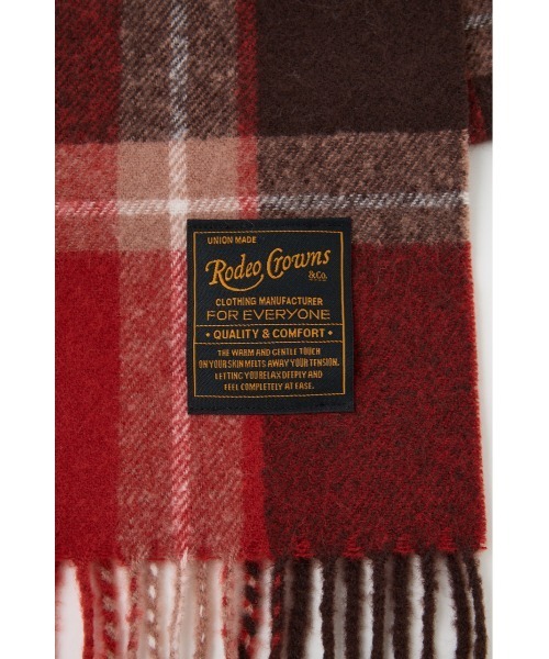 RODEO CROWNS WIDE BOWL（ロデオクラウンズワイドボウル）の「チェックマフラー（マフラー・レディース・レッド系その他/ブラック系その他/ベージュ系その他・FREE）」の18枚目の写真