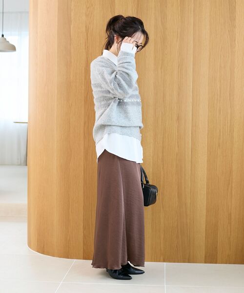 le.coeur blanc（ルクールブラン）の「パール×シャギーニット（ニット/セーター・レディース・オフホワイト/グレー・38）」の12枚目の写真