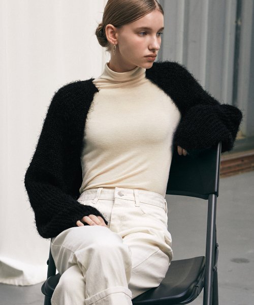 NICK&NICOLE(ニックアンドニコール)の「NICOLE BOUCLE BOLERO CARDIGAN_BLACK(カーディガン/ボレロ・レディース・その他・FREE)」の1枚目の写真