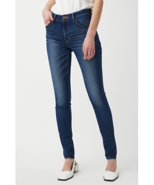 MOUSSY(マウジー)の「WF Rebirth embroidery SKINNY(デニムパンツ・レディース・ダークブルー/ブルー・25inch/27inch/26inch/24inch/23inch)」の4枚目の写真
