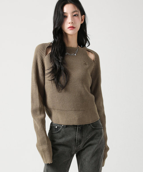 AVANDRESS(アバンドレス )の「Ribbed Cut-out Knit PINK(ニット/セーター・レディース・PINK・MEDIUM/SMALL)」の5枚目の写真