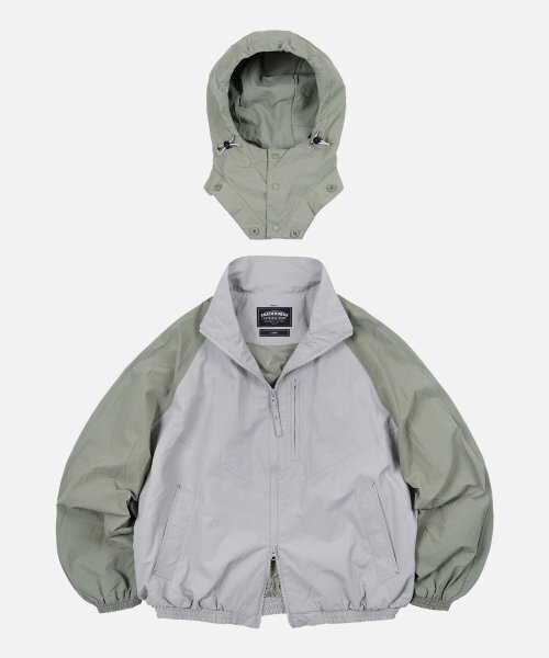 FRIZMWORKS(フリズムワークス)の「NYLON SET-UP TRACK JACKET _ LIGHT GRAY(ナイロンジャケット・メンズ・その他・MEDIUM)」の2枚目の写真