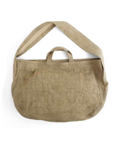 ARTS & CRAFTS(アーツアンドクラフト)の「アーツアンドクラフツ / LINEN CANVAS リネンキャンバス / NEWSPAPER BAG ニュースペーパーバッグ(ショルダーバッグ・メンズ・サンドベージュ/オフホワイト・FREE)」の9枚目の写真