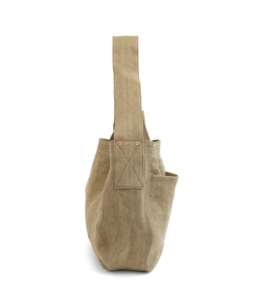 ARTS & CRAFTS(アーツアンドクラフト)の「アーツアンドクラフツ / LINEN CANVAS リネンキャンバス / NEWSPAPER BAG ニュースペーパーバッグ(ショルダーバッグ・メンズ・サンドベージュ/オフホワイト・FREE)」の10枚目の写真
