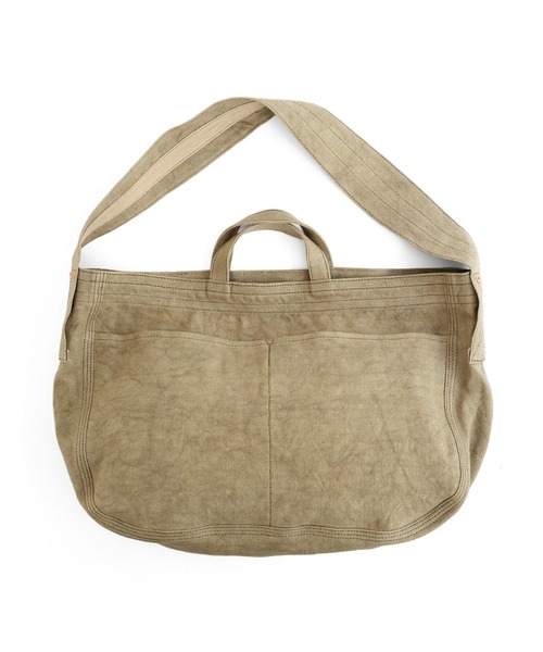 ARTS & CRAFTS(アーツアンドクラフト)の「アーツアンドクラフツ / LINEN CANVAS リネンキャンバス / NEWSPAPER BAG ニュースペーパーバッグ(ショルダーバッグ・メンズ・サンドベージュ/オフホワイト・FREE)」の8枚目の写真