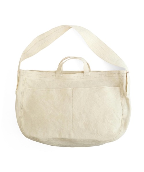 ARTS & CRAFTS(アーツアンドクラフト)の「アーツアンドクラフツ / LINEN CANVAS リネンキャンバス / NEWSPAPER BAG ニュースペーパーバッグ(ショルダーバッグ・メンズ・サンドベージュ/オフホワイト・FREE)」の7枚目の写真