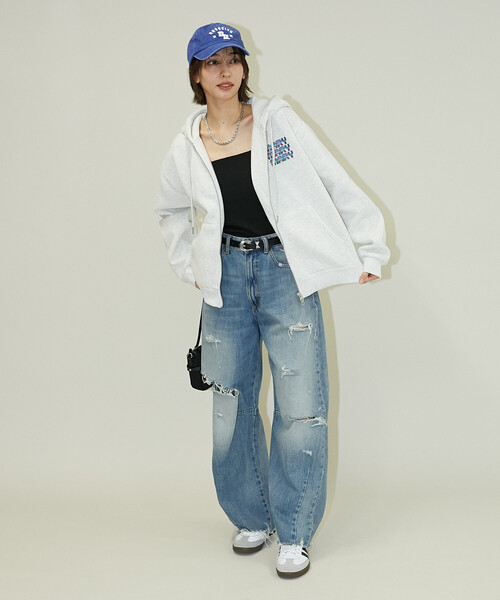 PUBLUX(パブリュクス)の「マリマリマリー×PUBLUX かなめvsレイジ プリントジップスウェットパーカー/裏起毛【限定展開】(パーカー・メンズ・ブラック/ライトグレー/ラベンダー・LARGE/MEDIUM)」の8枚目の写真