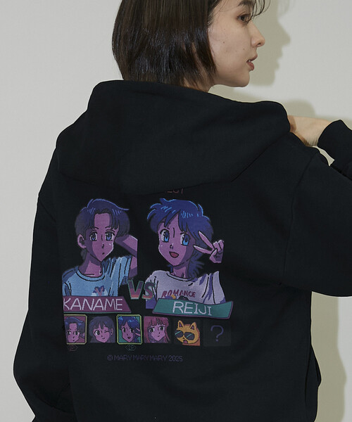 PUBLUX(パブリュクス)の「マリマリマリー×PUBLUX かなめvsレイジ プリントジップスウェットパーカー/裏起毛【限定展開】(パーカー・メンズ・ブラック/ライトグレー/ラベンダー・LARGE/MEDIUM)」の20枚目の写真