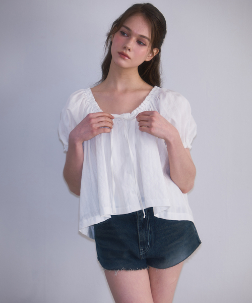 ROSEFRANTZ（ロゼフランツ）の「Puff Ribbon Blouse [White]（シャツ/ブラウス・レディース・ホワイト・SMALL/MEDIUM）」の3枚目の写真