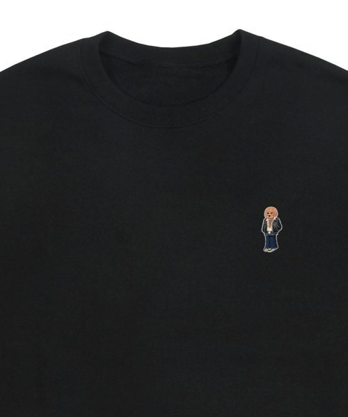 GRAVER（グレーバー）の「[UNISEX]タトゥードッグ刺繍フェリートマンツーマン_ブラック（スウェット・レディース・ブラック・LARGE/MEDIUM/SMALL）」の3枚目の写真