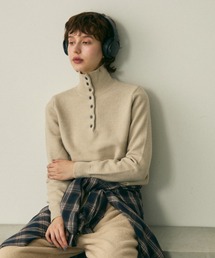 full/fill. | front button high neck knit / フロントボタンハイネックニット(ニット/セーター)