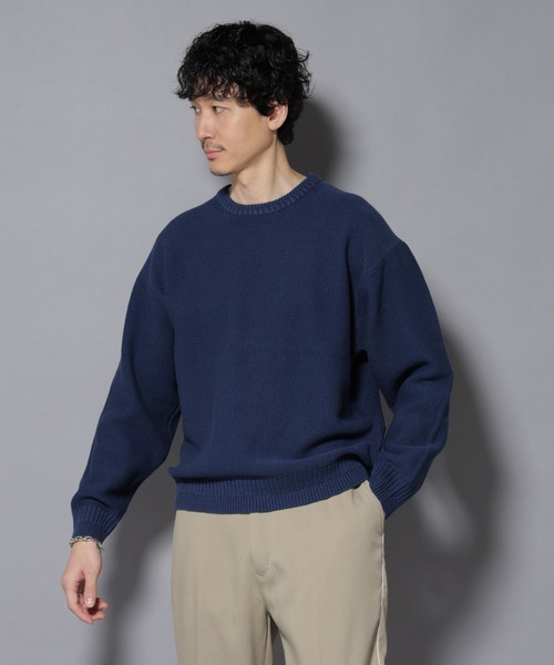 セール】コットンMIXバルキーカノコクルーネックニット（ニット