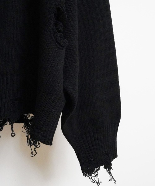 SeeSew(シーソー)の「【UNISEX】CAT GRAFFITY KNIT/キャットグラフィティニット(ニット/セーター・メンズ・ブラック/ブラウン・M/L)」の19枚目の写真