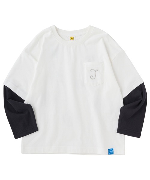  J.J camp（ジェイジェイキャンプ）の「J.J camp 重ね着風ロンT layered_Tshirt（Tシャツ/カットソー・レディース・オフホワイト/ホワイト・XS/S/M/XL）」の2枚目の写真