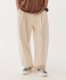 Washed pintuck wide pants_Ivory