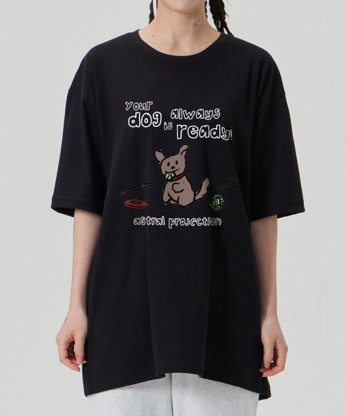 ASTRAL PROJECTION（アストラルプロジェクション）の「[ドゥドゥルパピー]コットンルーズフィット半袖Tシャツ_ブラック（Tシャツ/カットソー・メンズ・その他・LARGE/MEDIUM/X-LARGE/XX-LARGE）」の4枚目の写真