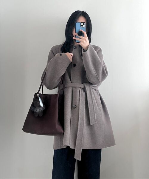 MCLANEE(マックラニー)の「ベルト付きスエードバケットバッグ(ショルダーバッグ・レディース・ダークブラウン・ONE SIZE)」の10枚目の写真