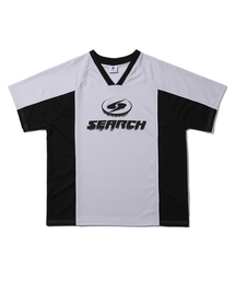 スポーツVネッククールジャージ半袖Tシャツグレー