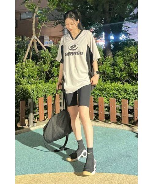 SEARCH410(サーチ410)の「スポーツVネッククールジャージ半袖Tシャツグレー(Tシャツ/カットソー・メンズ・その他・MEDIUM/LARGE)」の10枚目の写真