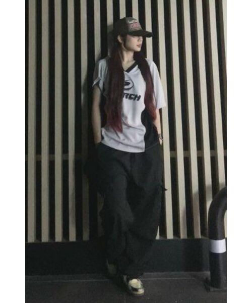 SEARCH410(サーチ410)の「スポーツVネッククールジャージ半袖Tシャツグレー(Tシャツ/カットソー・メンズ・その他・MEDIUM/LARGE)」の15枚目の写真
