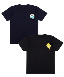 [2PACK] LAB スマイルフローハーフTシャツ ブラック ネイビー