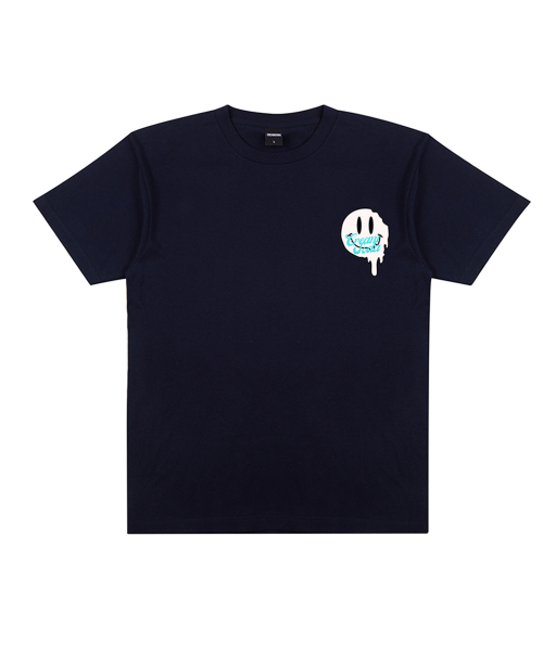 CREAM SODA LAB（クリームソーダラボ）の「[2PACK] LAB スマイルフローハーフTシャツ ブラック ネイビー（Tシャツ/カットソー・レディース・その他・LARGE/MEDIUM/X-LARGE/XX-LARGE）」の2枚目の写真